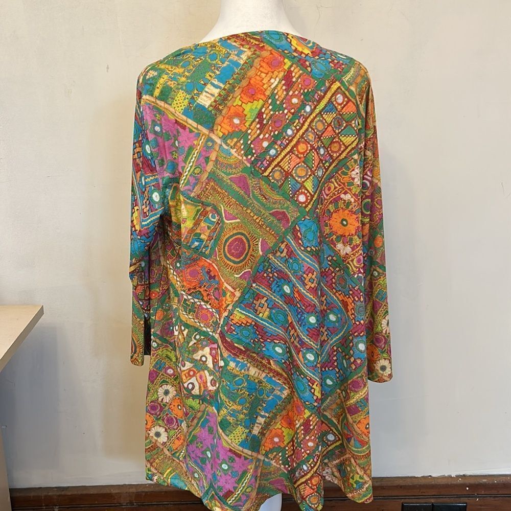 Multiples Vibrant Multicolored Patterned Long Sle… - image 6